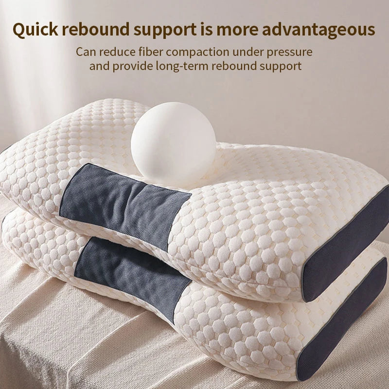Cervical Orthopedic Neck Pillow – Adjustable Height Soybean Fiber Massage Pillow for Neck Pain Relief 2