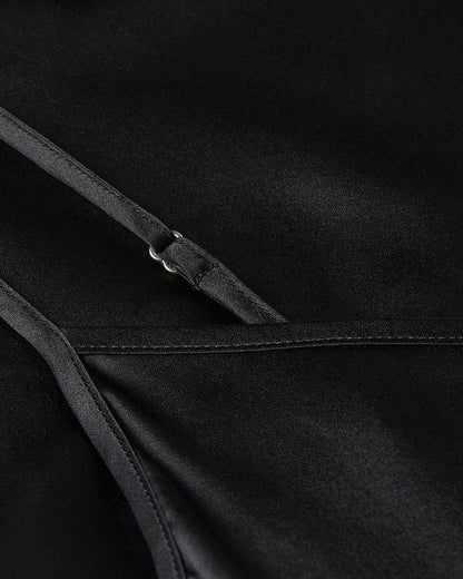 La Nuit Black Slip Dress
