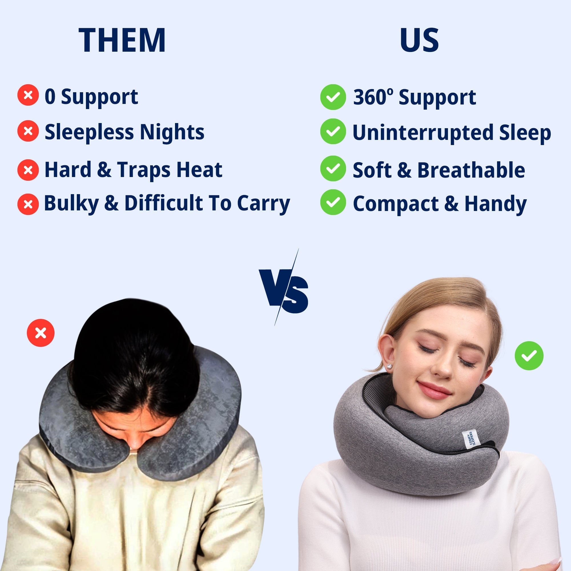 Ergonomic Travel Neck Pillow