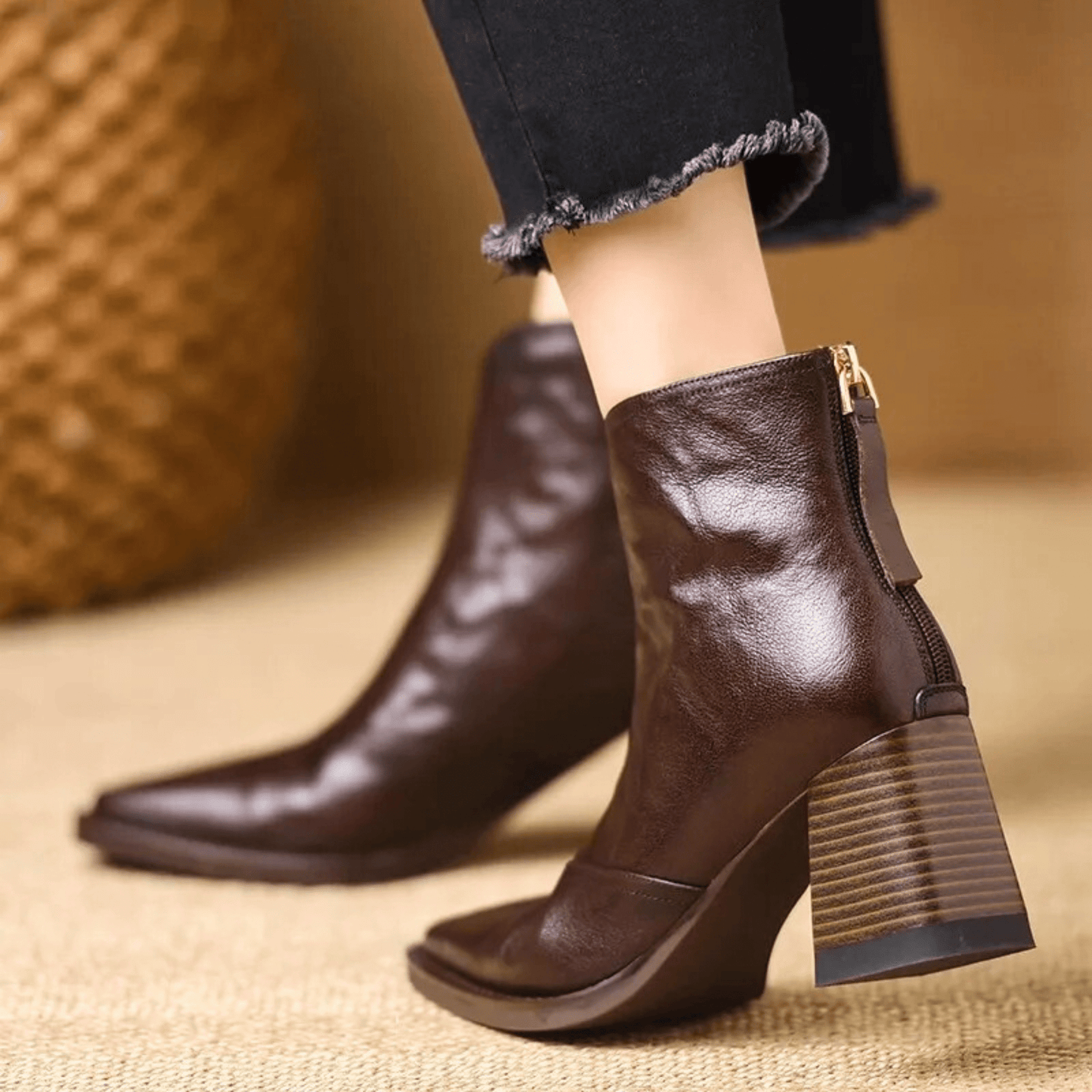 Rosa Black Ankle Boots