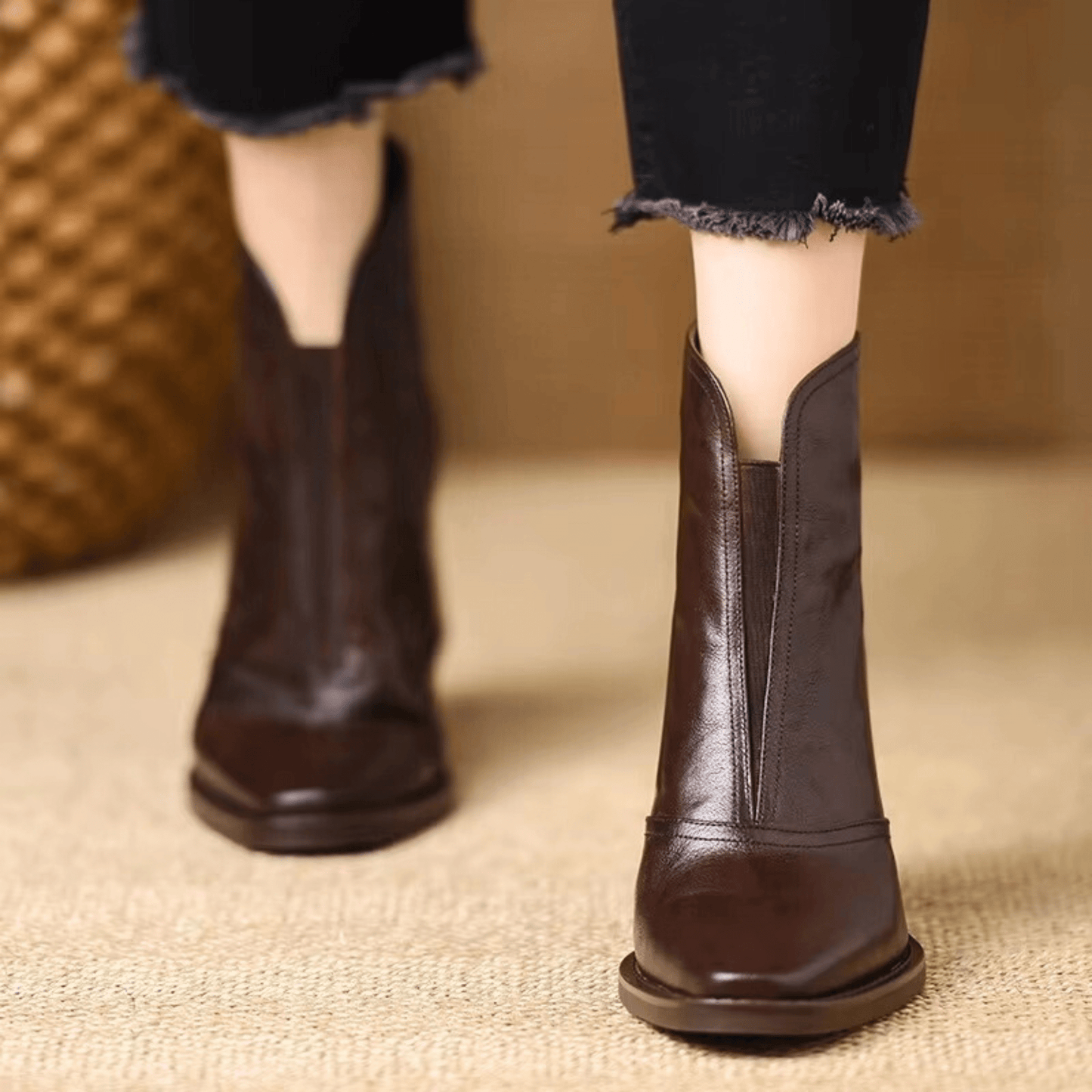 Rosa Black Ankle Boots