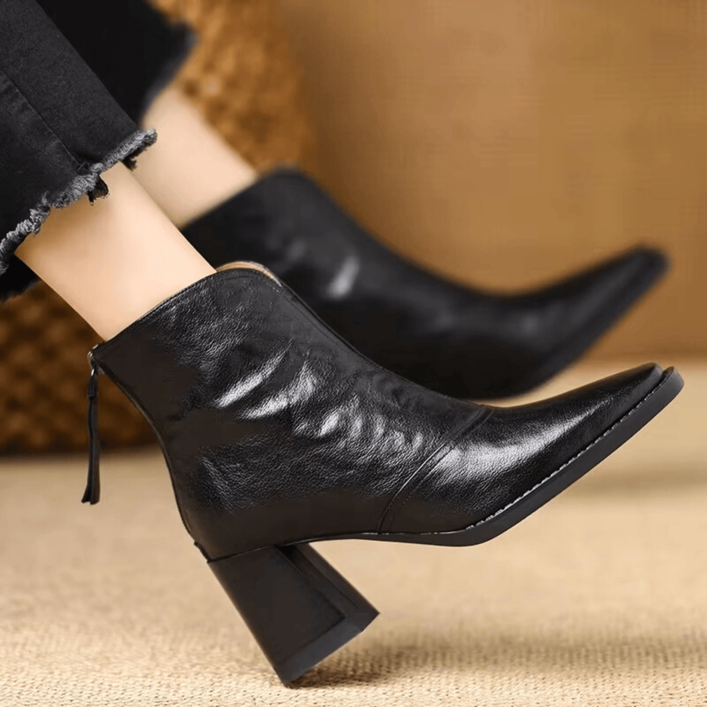 Rosa Black Ankle Boots